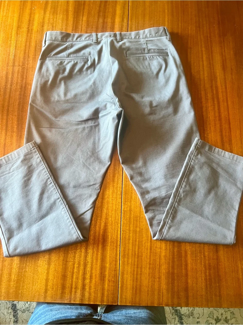 EUC J. Crew Men’s Straight Leg Oxford Tech Pants in Blue Grey